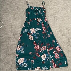 Petal & Pup Teal Floral Midi Dress